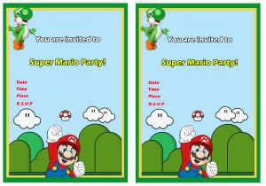 Mario Birthday Party Invitations Free Super Mario Birthday Invitations Birthday Printable