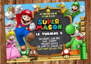 Mario Birthday Party Invitations Free Super Mario Invitation Super Mario Printable Invitation