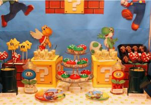 Mario Bros Birthday Decorations Mario themed Birthday Party B Lovely events