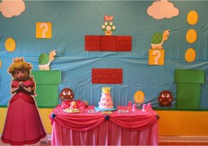 Mario Bros Birthday Decorations Super Mario Birthday Party Featuring Princess Peach