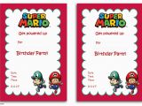 Mario Brothers Birthday Invitations Free Printable Super Mario Bros Invitation Template Free