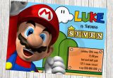 Mario Brothers Birthday Invitations Super Mario Birthday Invitations Bagvania Free Printable