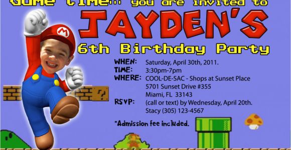 Mario Brothers Birthday Invitations Super Mario Birthday Invitations Bagvania Free Printable