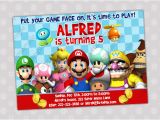 Mario Brothers Birthday Invitations Super Mario Bros Birthday Invitations Drevio Invitations