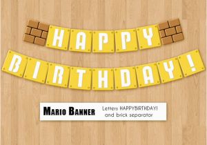 Mario Happy Birthday Banner 25 Best Ideas About Mario Birthday Banner On Pinterest