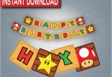 Mario Happy Birthday Banner Best 25 Mario Birthday Banner Ideas On Pinterest Super