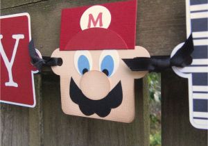 Mario Happy Birthday Banner Mario Birthday Banner It 39 S Mario Time Happy by Elvesintheattic