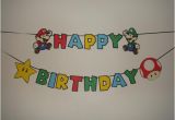 Mario Happy Birthday Banner Mario Happy Birthday Party Wall Decoration Banner Cut Out