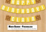 Mario Happy Birthday Banner Super Mario Bros Birthday Banner Printable