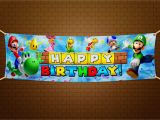 Mario Happy Birthday Banner Super Mario Bros Happy Birthday Banner 6×2