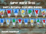 Mario Happy Birthday Banner Super Mario Bros Printable Happy Birthday by