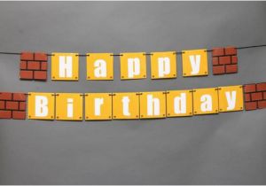 Mario Happy Birthday Banner Super Mario Happy Birthday Banner by Marianelascrafts On Etsy