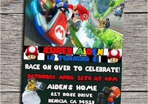 Mario Kart Birthday Invitations 42 Best Images About Mario Kart Party On Pinterest Wii