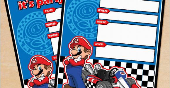 Mario Kart Birthday Invitations Free Printable Mario Kart Birthday Invitation Set