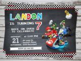 Mario Kart Birthday Invitations Mario Kart Birthday Party Invitation Super Mario Birthday