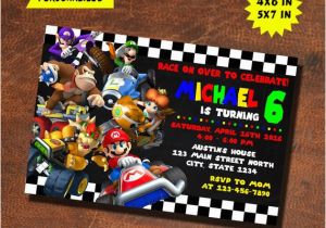 Mario Kart Birthday Invitations Mario Kart Invitation Mario Kart Birthday Mario Kart