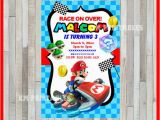 Mario Kart Birthday Invitations Mario Kart Invitation Printable Mario Kart Party Invitation