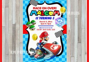 Mario Kart Birthday Invitations Mario Kart Invitation Printable Mario Kart Party Invitation