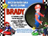 Mario Kart Birthday Invitations Mario Kart Invitations