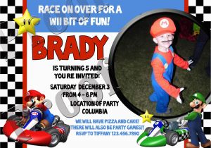 Mario Kart Birthday Invitations Mario Kart Invitations