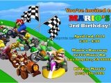 Mario Kart Birthday Invitations Super Mario Invitations Birthday Party Invites