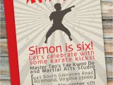 Martial Arts Birthday Invitations Karate Martial Arts Tae Kwon Do Party Birthday