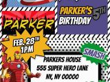 Marvel Avengers Birthday Invitations Avengers Superhero Comic themed Birthday Invitation