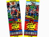 Marvel Avengers Birthday Invitations Marvel Heroes Birthday Party Ticket Invitation 8 Options