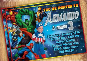 Marvel Avengers Birthday Invitations Marvel Party Invitations Cimvitation