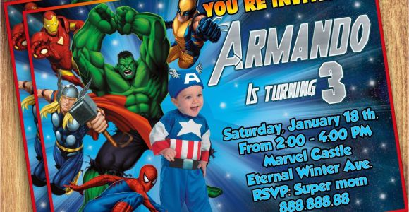 Marvel Avengers Birthday Invitations Marvel Party Invitations Cimvitation