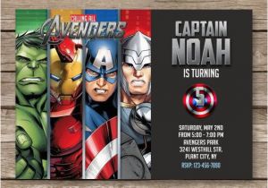 Marvel Avengers Birthday Invitations Superhero Invitation Super Hero Invite Avengers Birthday