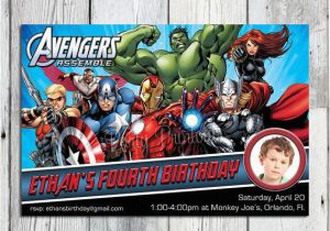 Marvel Avengers Birthday Invitations the Avengers Birthday Invitation Printable Super Hero