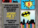 Marvel Superhero Birthday Invitations Batman Birthday Party Invitation Comic Superhero Marvel