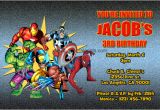 Marvel Superhero Birthday Invitations Marvel Superhero Invitations General Prints