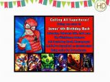 Marvel Superhero Birthday Invitations Superhero Invitation Superhero Party Spiderman by