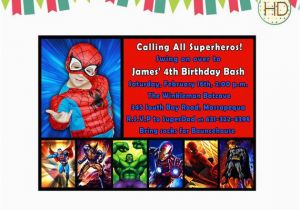 Marvel Superhero Birthday Invitations Superhero Invitation Superhero Party Spiderman by