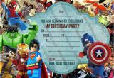 Marvel Superhero Birthday Party Invitations New Boys Birthday Party Invitations Lego Hero Lego Marvel