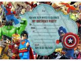 Marvel Superhero Birthday Party Invitations New Boys Birthday Party Invitations Lego Hero Lego Marvel