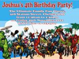 Marvel Superhero Birthday Party Invitations Super Hero Invitations Superhero Pow Girl Invitation