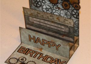 Masculine Birthday Cards to Make Tracy Says Gears Male Birthday Card