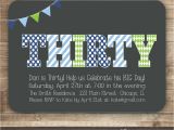 Masculine Birthday Invitations 30th Birthday Invitation for Men Thirty 40th 50th Birthday