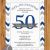 Masculine Birthday Invitations Masculine Birthday Party Invitation Navy Grey Chevron 50th