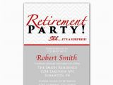 Masculine Birthday Invitations Red Surprise Retirement Party Invitation Farewell