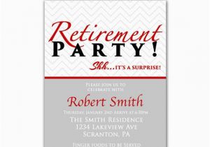 Masculine Birthday Invitations Red Surprise Retirement Party Invitation Farewell