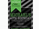 Masculine Birthday Invitations Surprise Party 40th Birthday Invitation Mens by Purplechicklet