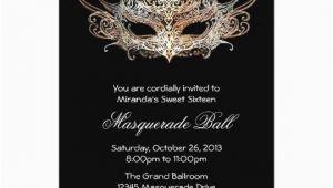 Masquerade Ball Birthday Party Invitations Custom Sweet Sixteen Masquerade Ball Invitations Zazzle Com