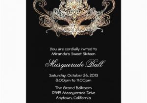 Masquerade Ball Birthday Party Invitations Custom Sweet Sixteen Masquerade Ball Invitations Zazzle Com