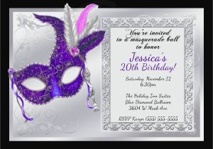 Masquerade Ball Birthday Party Invitations Mardi Gras and Masquerade Birthday Invitations Kustom