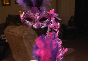 Masquerade Birthday Party Decorations Masquerade Centerpieces Tall Mask Centerpiece Sweet