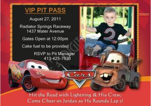 Mater Birthday Invitations Cars Birthday Invitations Lightning Mcqueen by